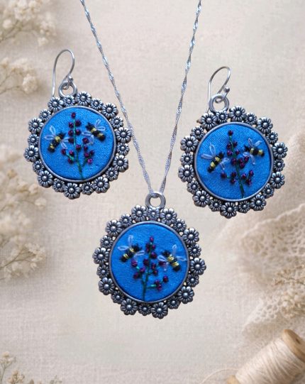 Joyas bordadas Conjunto Lavanda y Miel