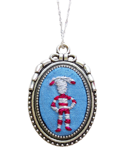 Joyas bordadas Colgante Espíritu Selk´nam