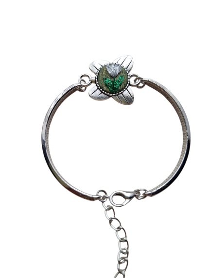 Joyas bordadas Pulsera Encanto Blanco