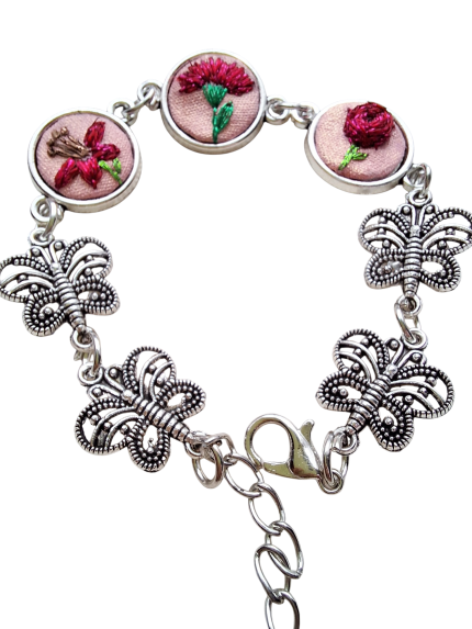 Joyas bordadas Pulsera Trilogía Floral