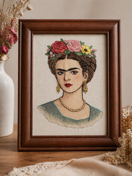 Cuadros Bordados Florece Frida