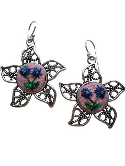 Joyas bordadas Aros Cielo en Flor