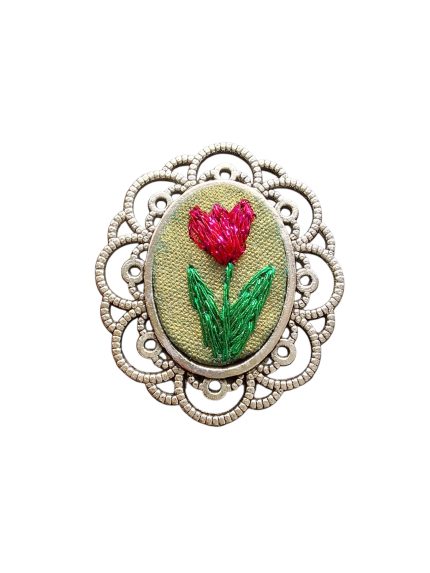 Joyas bordadas Anillo Tulipán del Bosque